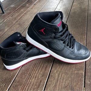 Nike Jordan Black and Red High-Top Sneakers